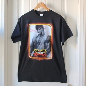 Men's Street Fighter V Black T-Shirt Size Medium